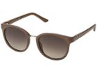 Guess Gu7601 (milky Beige Front/brown Gradient/flash Lens) Fashion Sunglasses