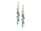 Chan Luu Dangle Coin And Chain Earrings With Semi Precious Stones (turquoise Mix) Earring
