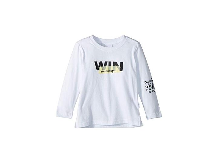 Superism Encourage Long Sleeve Win Graphic Tee (toddler/little Kids/big Kids) (white) Boy's T Shirt