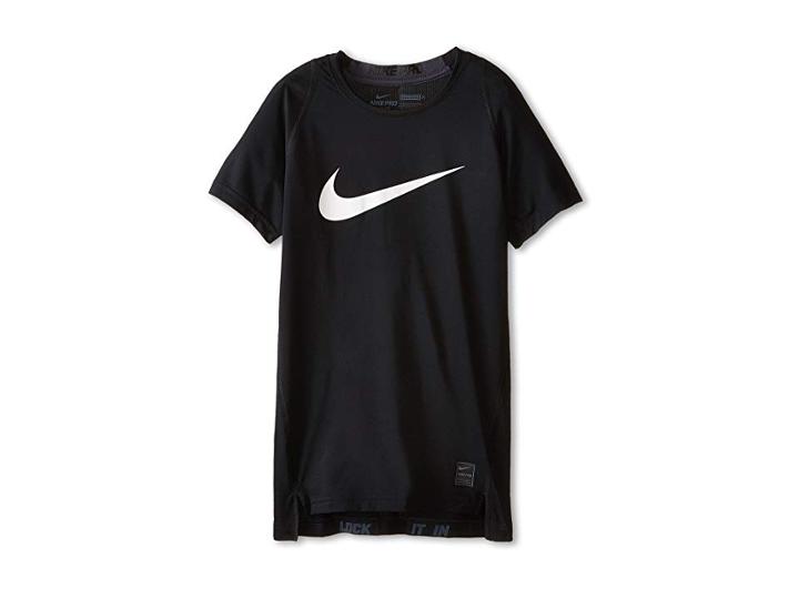 Nike Kids Cool Hbr Compression S/s Youth (little Kids/big Kids) (black/anthracite/white) Boy's T Shirt