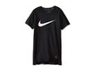 Nike Kids Cool Hbr Compression S/s Youth (little Kids/big Kids) (black/anthracite/white) Boy's T Shirt