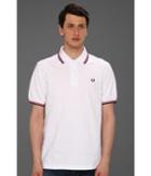 Fred Perry Twin Tipped Fred Perry Polo (white/bright Red/navy) Men's Short Sleeve Pullover