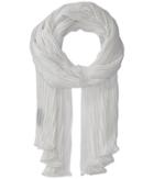 Steve Madden Solid Georgette Pleated Eve Wrap (silver) Scarves