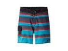 Billabong Kids All Day X Stripe Boardshorts (toddler/little Kids) (aqua) Boy's Swimwear