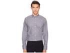 Eton Contemporary Fit Multi Dot Plaid Shirt (blue) Men's Long Sleeve Button Up