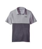 Under Armour Kids Threadborne Blocked Polo (big Kids) (true Gray Heather/rhino Gray/rhino Gray) Boy's Clothing