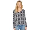 Roxy A Sky Full Of Stars Woven Top (dress Blue Chamane Voice) Women's Clothing