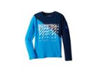 Under Armour Kids Ua Basketball Repeat Long Sleeve Tee (big Kids) (brilliant Blue/iridescent Foil) Boy's T Shirt