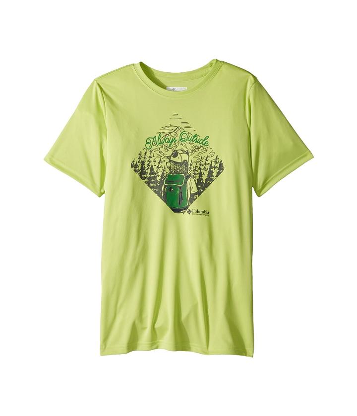 Columbia Kids Always Outside Short Sleeve Shirt (little Kids/big Kids) (voltage/outside Graphic) Boy's T Shirt