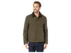 Cole Haan City Rain Padded Barn Jacket With Corduroy Collar (olive) Men's Clothing
