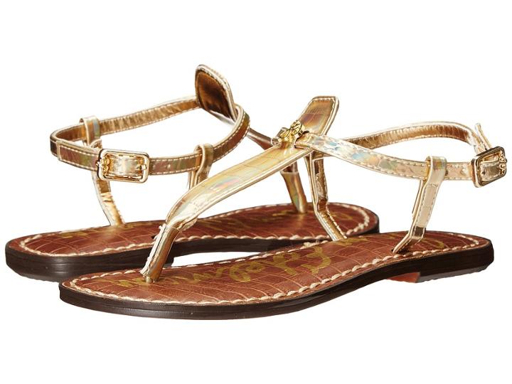 Sam Edelman Kids Gigi Charm (little Kid/big Kid) (pale Gold Holographic Croco) Girl's Shoes