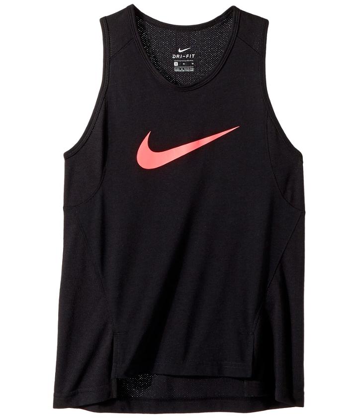 Nike Kids Dry Elite Basketball Tank (little Kids/big Kids) (black/racer Pink) Girl's Sleeveless
