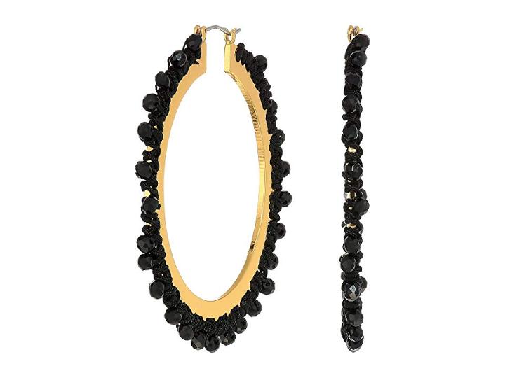 Kate Spade New York Wrap It Up Hoops Earrings (black) Earring