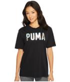 Puma Fusion Bf Tee (cotton Black Foil) Women's T Shirt