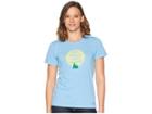 Life Is Good Outdoors Makes Me Happy Crusher T-shirt (powder Blue) Women's T Shirt