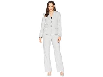 Le Suit Stripe Two-button Peak Lapel Pants Suit (stone Multi) Women's Suits Sets