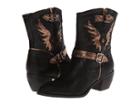 Roper Metallic Wing Ankle Boot (black) Cowboy Boots