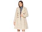 Ivanka Trump Double Breasted Button Boucle Wool Coat (taupe Melange 2) Women's Coat
