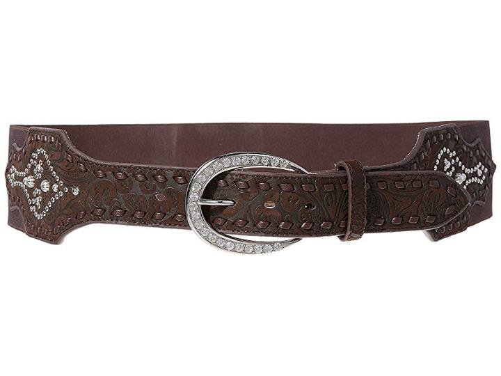 Ariat Elastic Strap With Tapered Buckle Belt (brown) Women's Belts