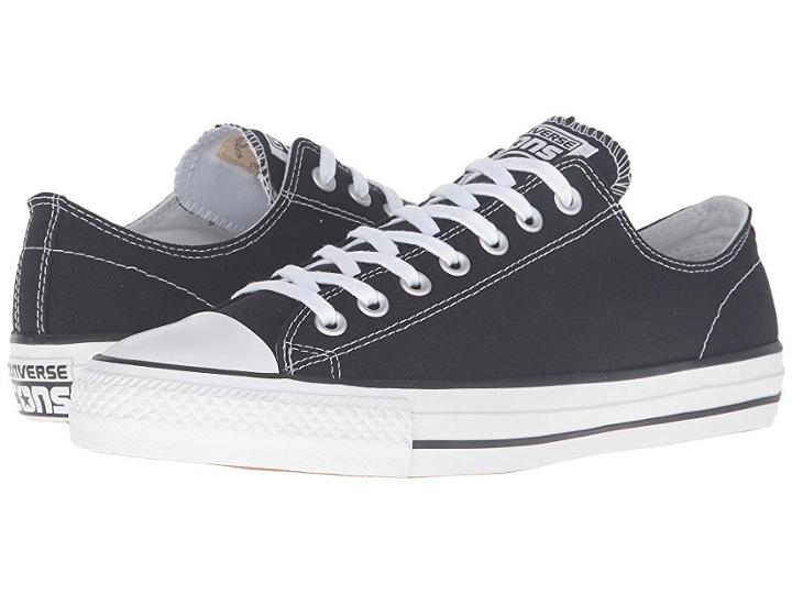 Converse Skate Ctas Pro Ox Skate ((canvas) Black/white) Lace Up Casual Shoes