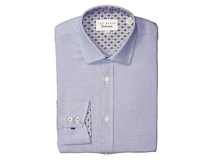 Ted Baker Renton Endurance Dress Shirt (purple) Men's Clothing