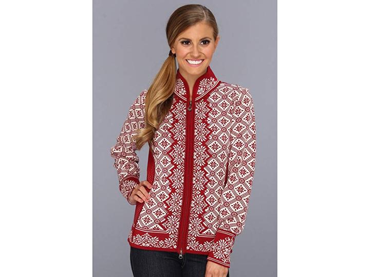 Dale Of Norway Christiania (b-red Rose/off White) Women's Sweater