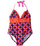 Hatley Kids Graphic Lifesavers One-piece Swimsuit (toddler/little Kids/big Kids) (blue) Girl's Swimsuits One Piece