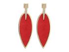 Vince Camuto Inlaid Leather Front Statement Earrings (gold 1) Earring