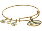 Alex And Ani Nfl Seattle Seahawks Football Bangle (rafaelian Gold) Charms Bracelet