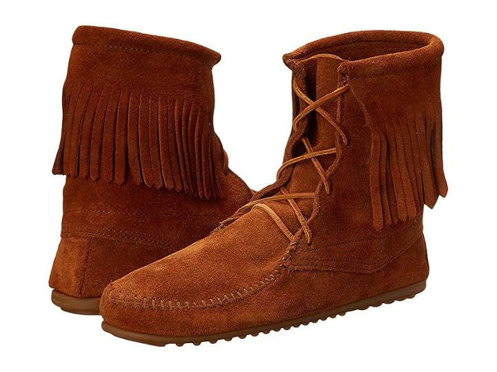 Minnetonka Tramper Ankle Hi Boot (brown Suede) Women's Pull-on Boots