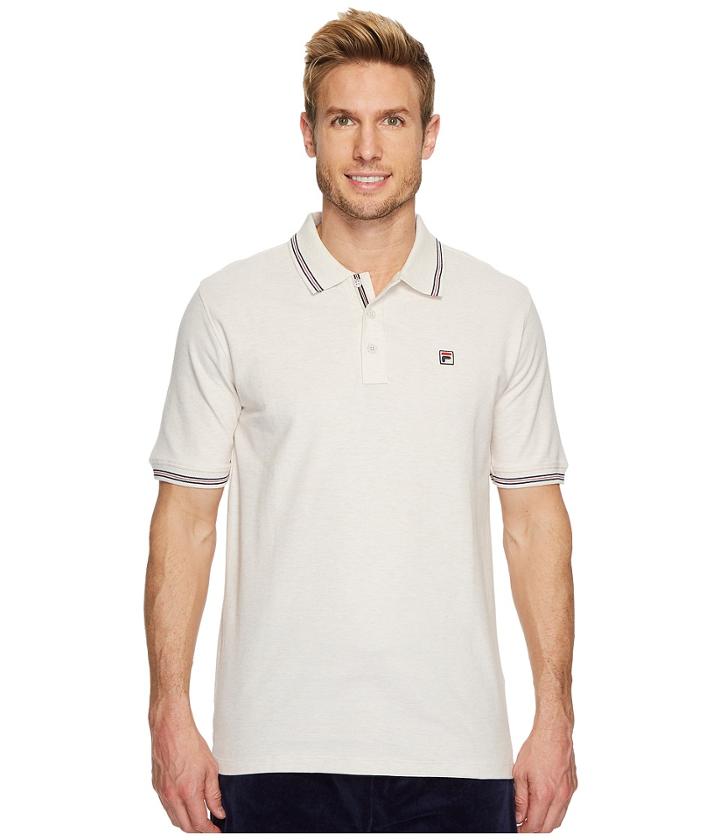Fila Matcho 3 Polo (oatmeal Heather) Men's Clothing