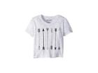 Maddie By Maddie Ziegler Crop Tee W/ Arrow Graphic (big Kids) (white) Girl's T Shirt