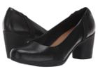 Clarks Un Rosa Step (black Leather) Women's  Shoes