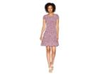 Michael Michael Kors Collage Floral Dress (true Navy/bright Blush) Women's Dress