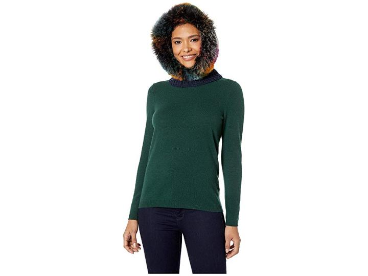 Echo Design Solid Balaclava With Faux Fur (echo Navy) Caps