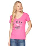 Champion College Lsu Tigers University V-neck Tee (wow Pink) Women's T Shirt