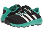 Adidas Outdoor Kids Terrex Climacool Voyager Cf (little Kid/big Kid) (black/chalk White/core Green) Boys Shoes