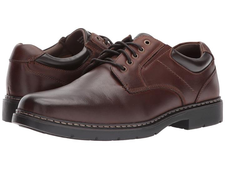 Dockers Norwich Plain Toe Oxford (cognac Waxy Burnished Full Grain) Men's Shoes