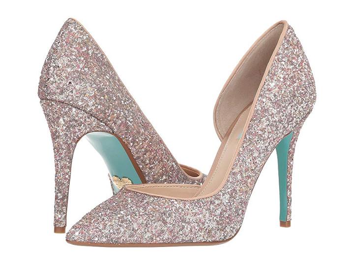 Blue By Betsey Johnson Sally (nude Glitter) High Heels