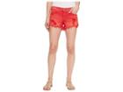 Hudson Jeans Kenzie Cut Off Jean Shorts In Red Alert (red Alert) Women's Shorts