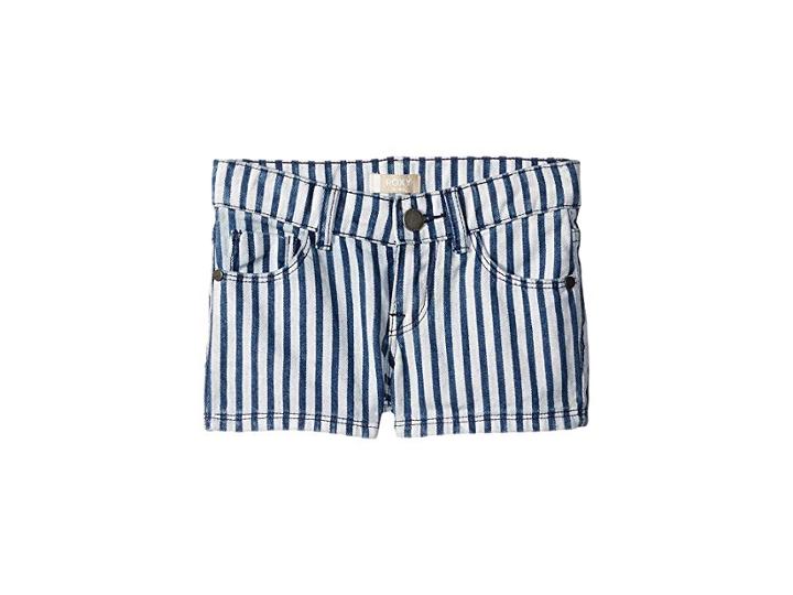 Roxy Kids Away Place Shorts (toddler/little Kids/big Kids) (medium Blue La Mini Vague Stripe) Girl's Shorts