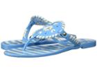 Jack Rogers Striped Georgica Jelly (french Blue/white) Women's Shoes