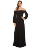 Jill Jill Stuart Off The Shoulder Gown (black) Women's Dress