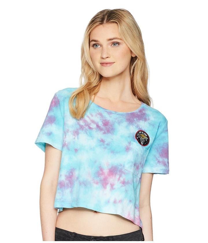 Volcom Gmj Core Short Sleeve Knit Top (turkish Blue) Women's Clothing