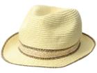 Calvin Klein Marled Straw Fedora (natural) Fedora Hats