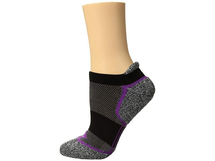 Sperry Half Stripe Performance Tab Ultra Low Show (black/white Marl) Women's No Show Socks Shoes