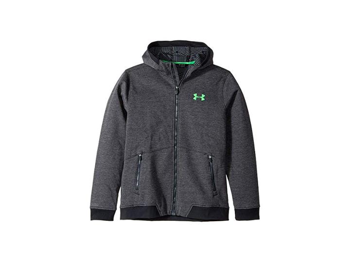 Under Armour Kids Ua Cgi Dobson Softshell (big Kids) (asphalt Heather/anthracite/lime Twist) Boy's Fleece