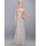 Adrianna Papell Cap Sleeve Bead Dress (platinum) Women's Dress