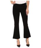 Hudson Mia Mid-rise Five-pocket Crop Flare Jeans W/ Raw Hem (black) Women's Jeans
