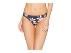 Roxy Roxy Fitness Printed Regular Bottoms (charcoal Heather Flower Field) Women's Swimwear